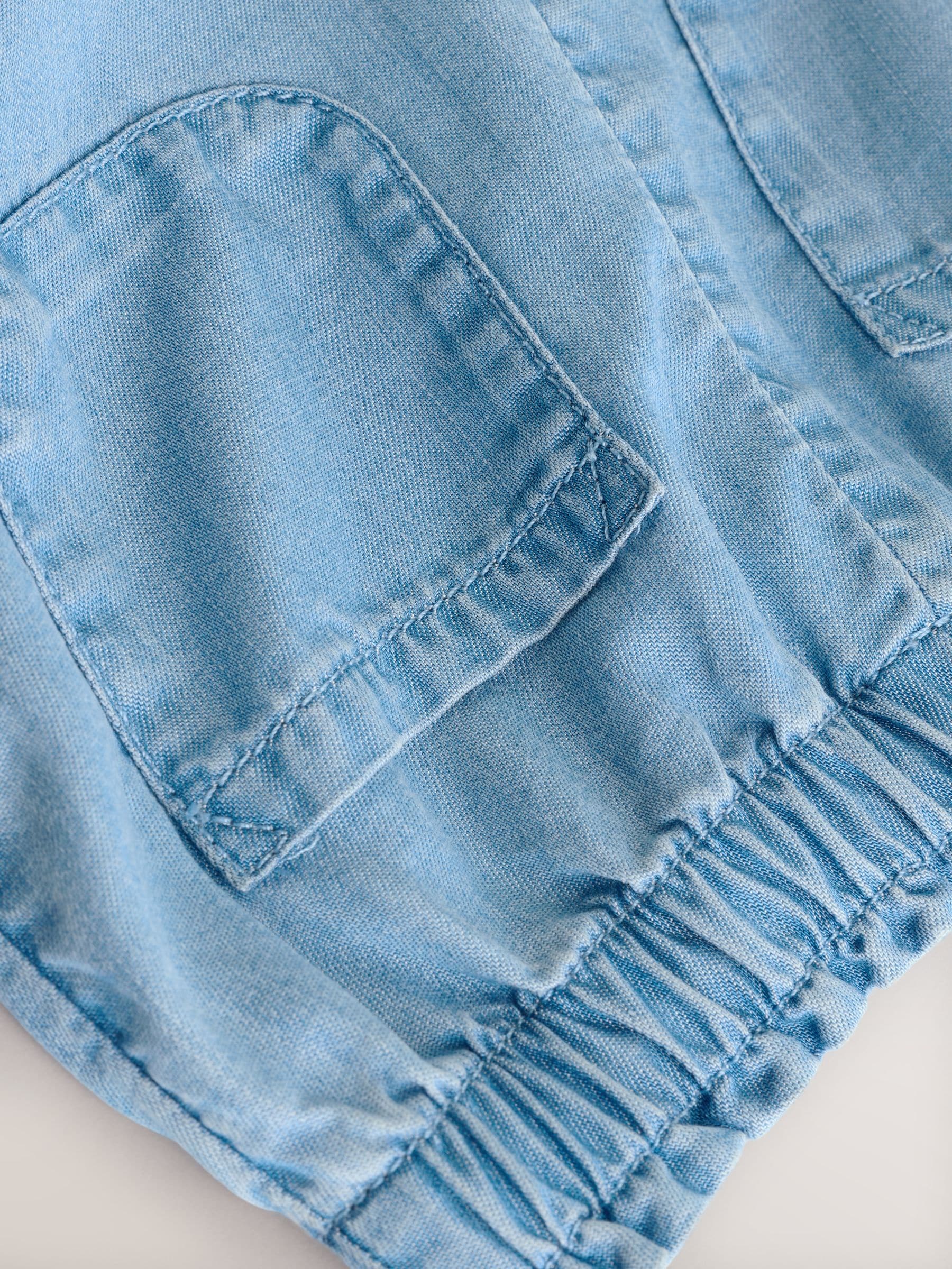 Blue Denim Tencel Baby Trousers (0mths-2yrs) image 4