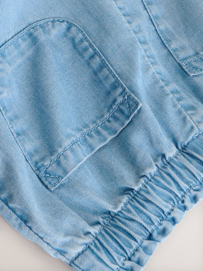 Blue Denim Tencel Baby Trousers (0mths-2yrs) image 4