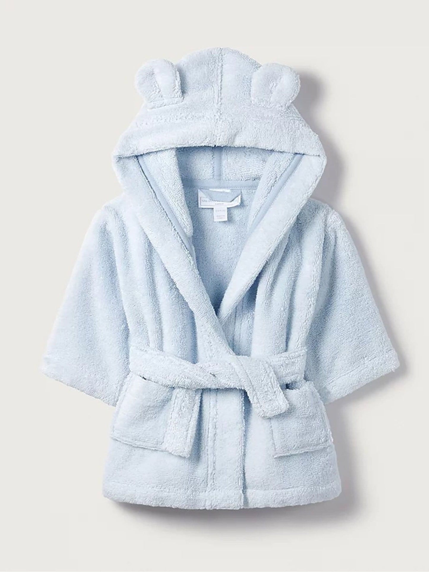 The White Company Blue Bear Cotton Robe image 2
