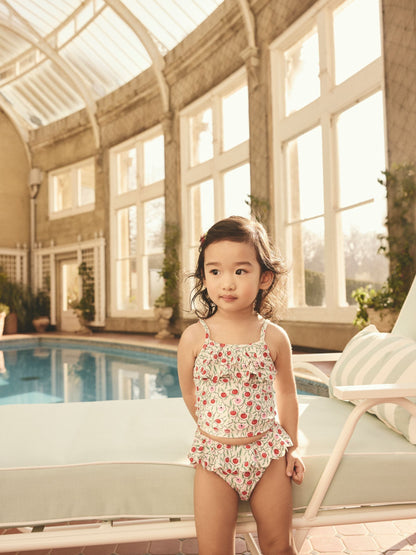 Cream/Pink/Green Cath Kidston Cherry Print Tankini (3mths-7yrs) image 5