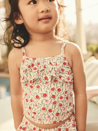 Cream/Pink/Green Cath Kidston Cherry Print Tankini (3mths-7yrs) image 6