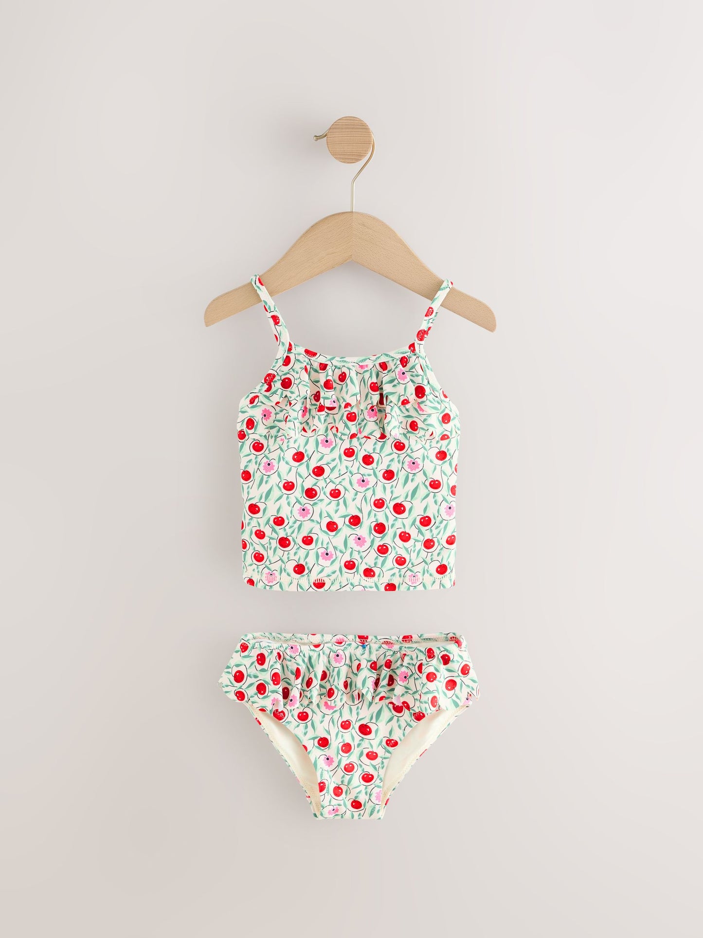 Cream/Pink/Green Cath Kidston Cherry Print Tankini (3mths-7yrs) image 7