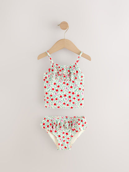 Cream/Pink/Green Cath Kidston Cherry Print Tankini (3mths-7yrs) image 7
