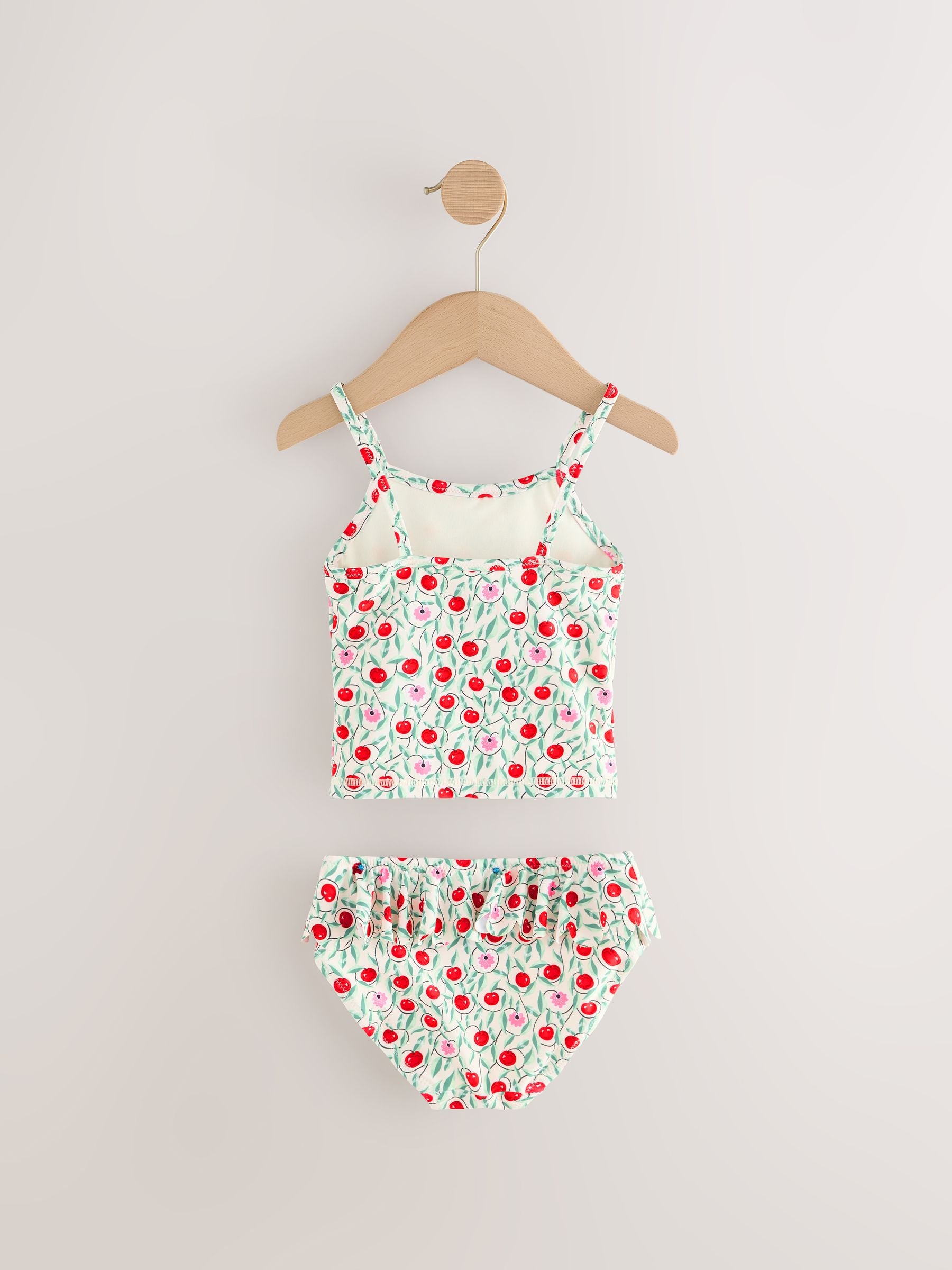 Cream/Pink/Green Cath Kidston Cherry Print Tankini (3mths-7yrs) image 8
