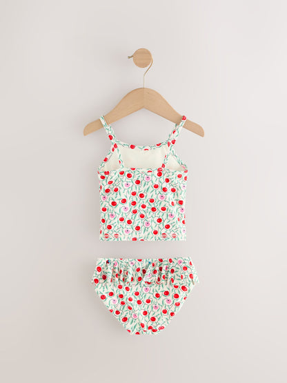 Cream/Pink/Green Cath Kidston Cherry Print Tankini (3mths-7yrs) image 8