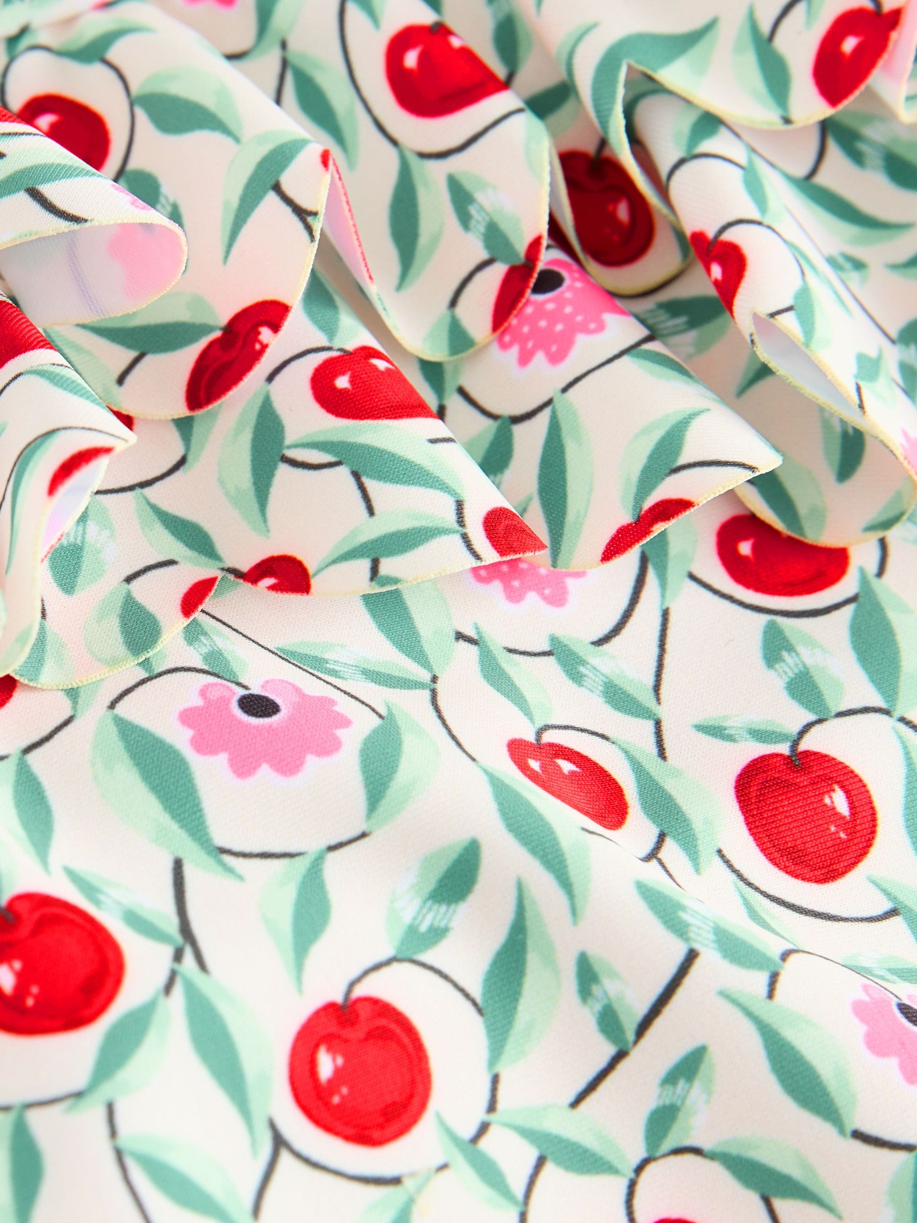 Cream/Pink/Green Cath Kidston Cherry Print Tankini (3mths-7yrs) image 9