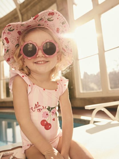 Pink Cath Kidston Floral Print Cherry Hat (3mths-10yrs) - image 4