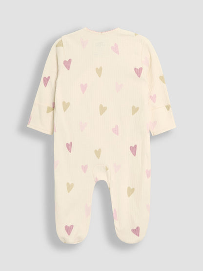 JoJo Maman Bébé Stone Footed Cross-Over Sleepsuit image 4