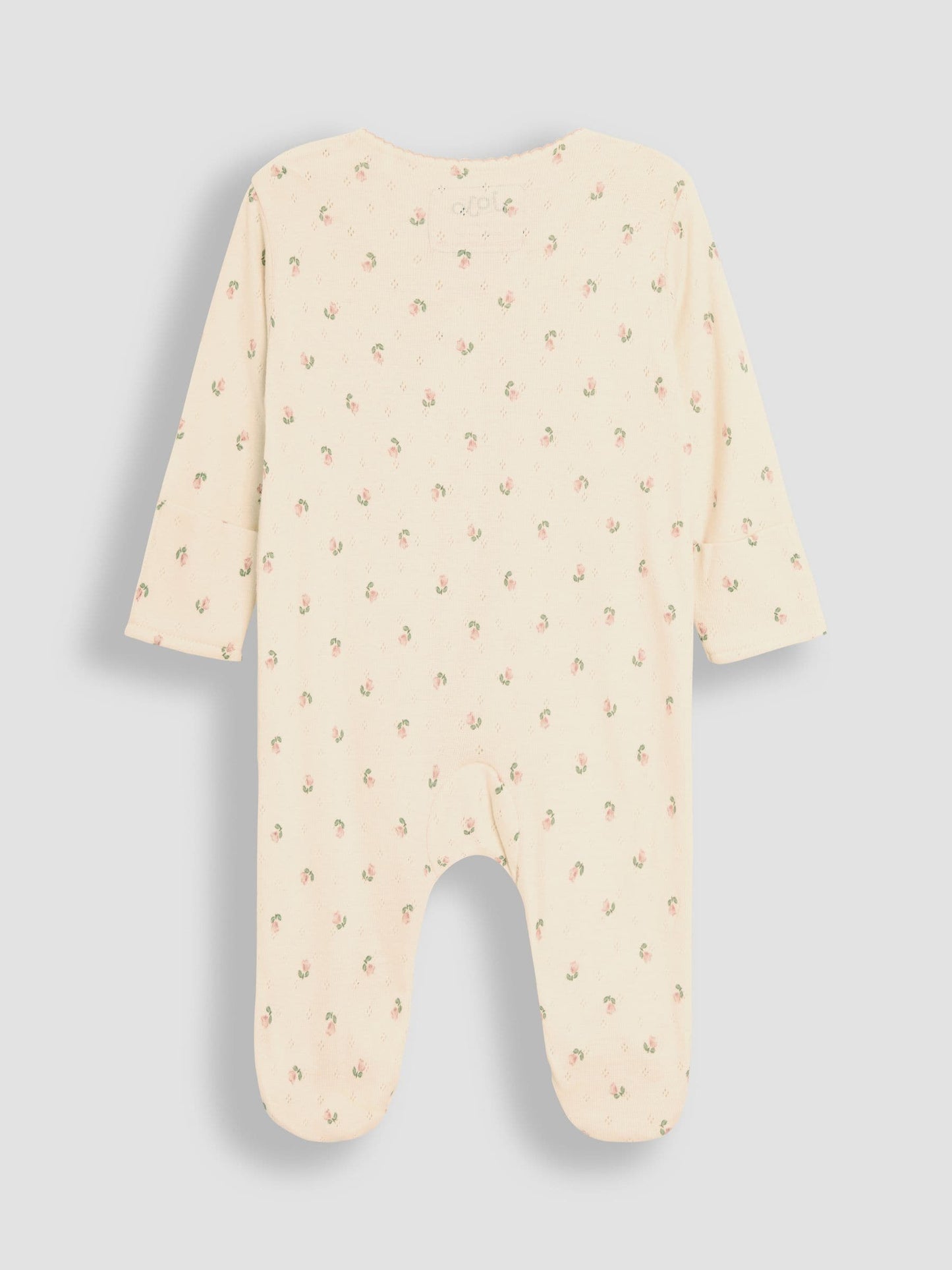 JoJo Maman Bébé Natural Cotton Footed Sleepsuit and Bib Set 2 Piece image 3