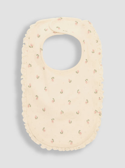 JoJo Maman Bébé Natural Cotton Footed Sleepsuit and Bib Set 2 Piece image 4