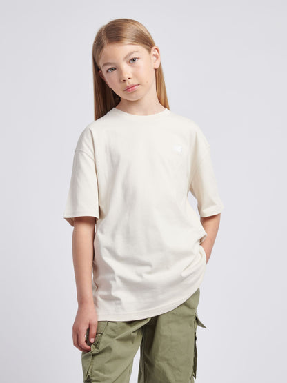 Dsiney Kidz - New Balance Pearl White Logo 100% Cotton Short Sleeve T-Shirt image 1