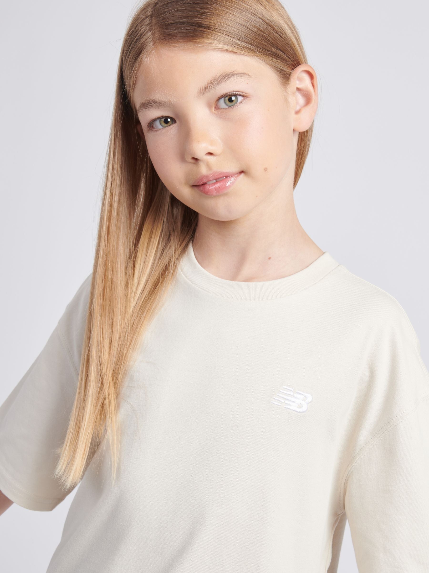Dsiney Kidz - New Balance Pearl White Logo 100% Cotton Short Sleeve T-Shirt image 4