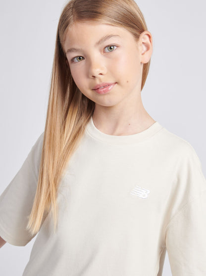 Dsiney Kidz - New Balance Pearl White Logo 100% Cotton Short Sleeve T-Shirt image 4