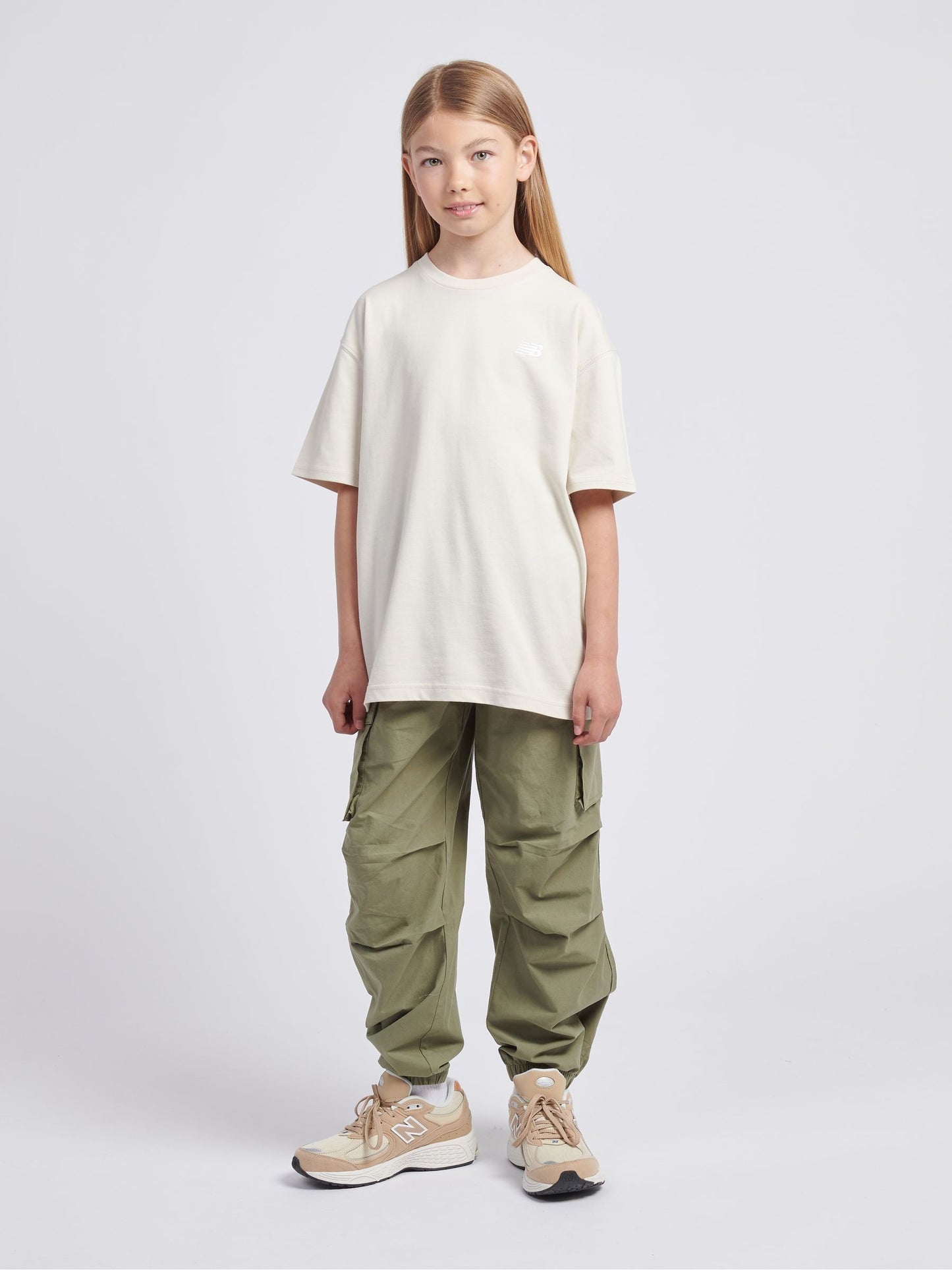Dsiney Kidz - New Balance Pearl White Logo 100% Cotton Short Sleeve T-Shirt image 5
