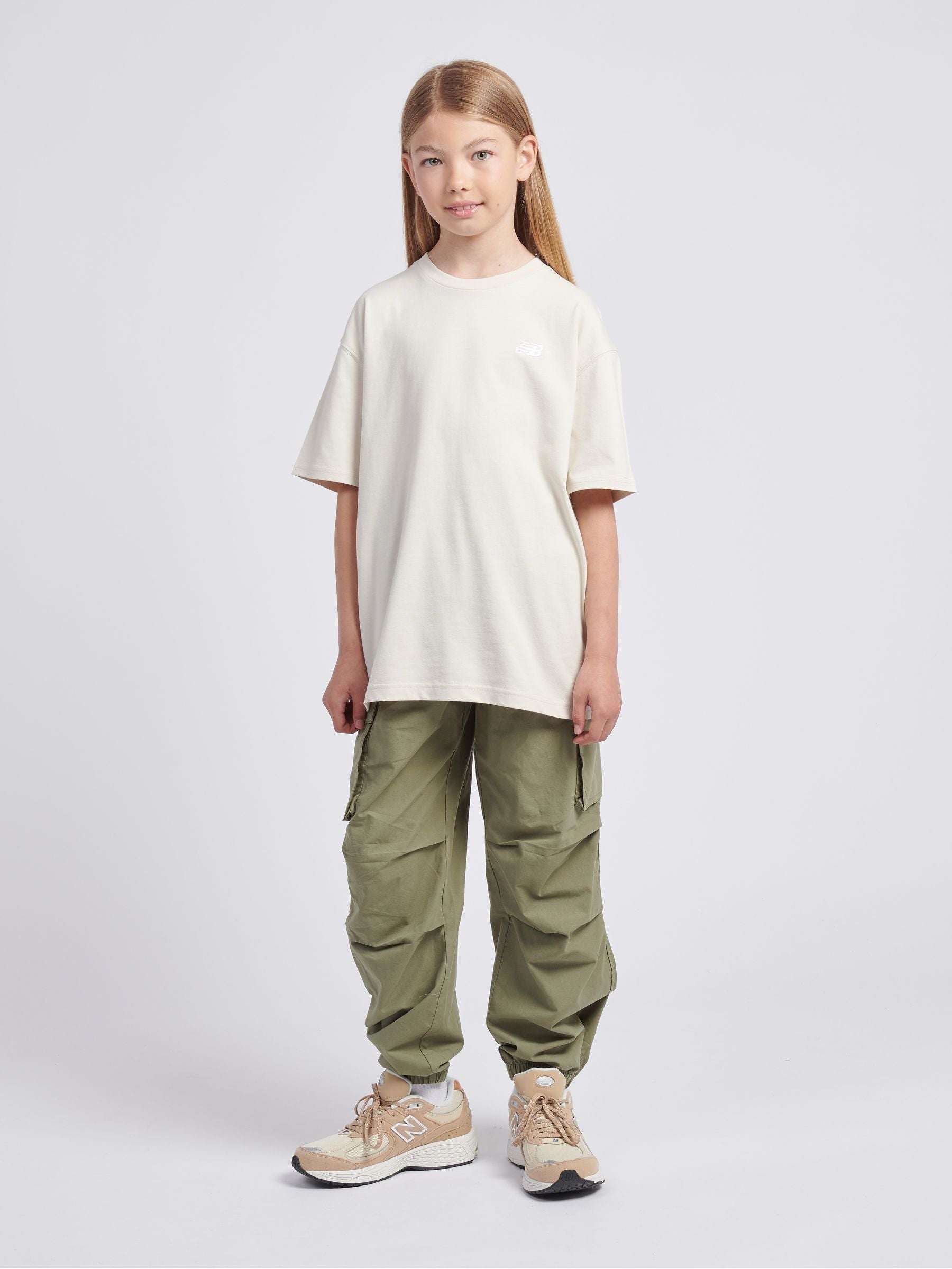 Dsiney Kidz - New Balance Pearl White Logo 100% Cotton Short Sleeve T-Shirt image 5