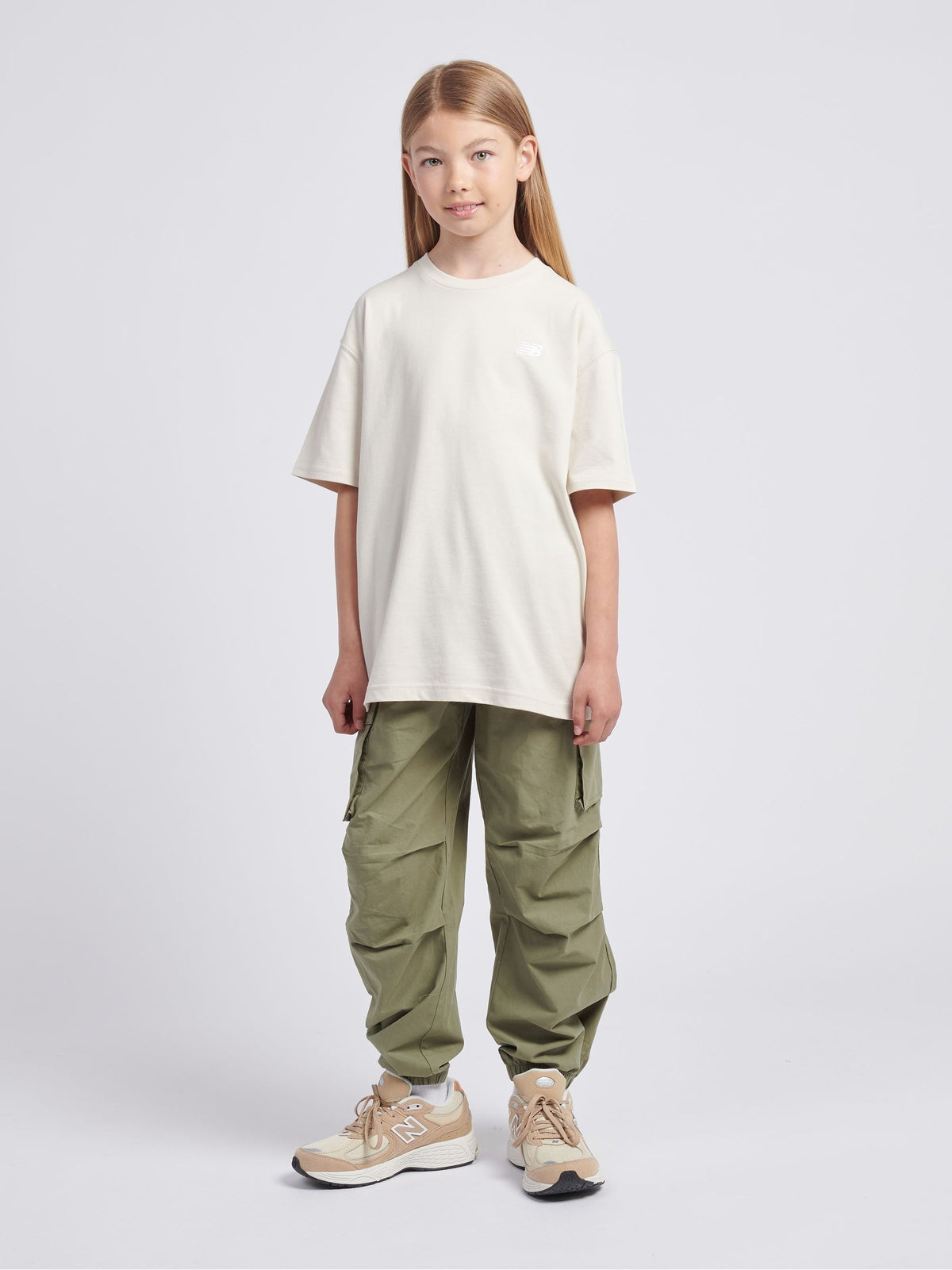 Dsiney Kidz - New Balance Pearl White Logo 100% Cotton Short Sleeve T-Shirt image 5