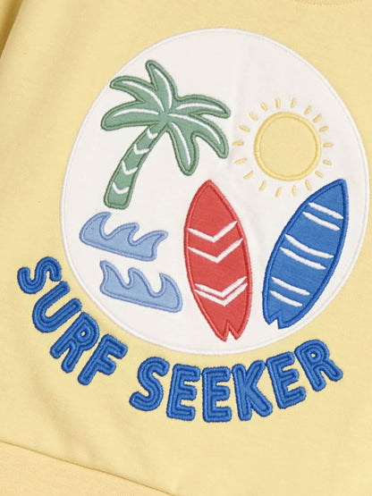 Dsiney Kidz - JoJo Maman Bébé Yellow Surf Graphic Sweatshirt image 3