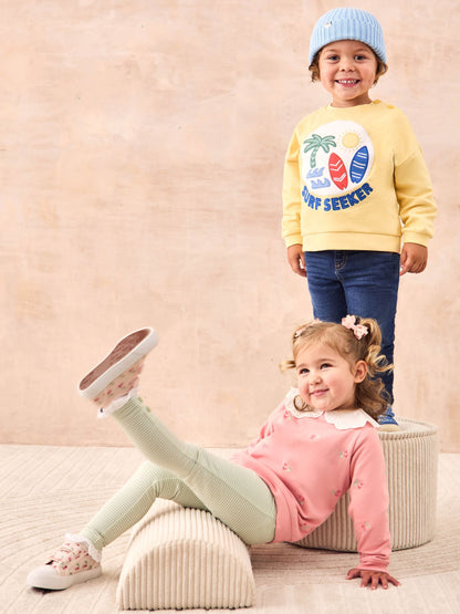 Dsiney Kidz - JoJo Maman Bébé Yellow Surf Graphic Sweatshirt image 7