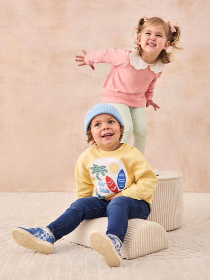 Dsiney Kidz - JoJo Maman Bébé Yellow Surf Graphic Sweatshirt image 8