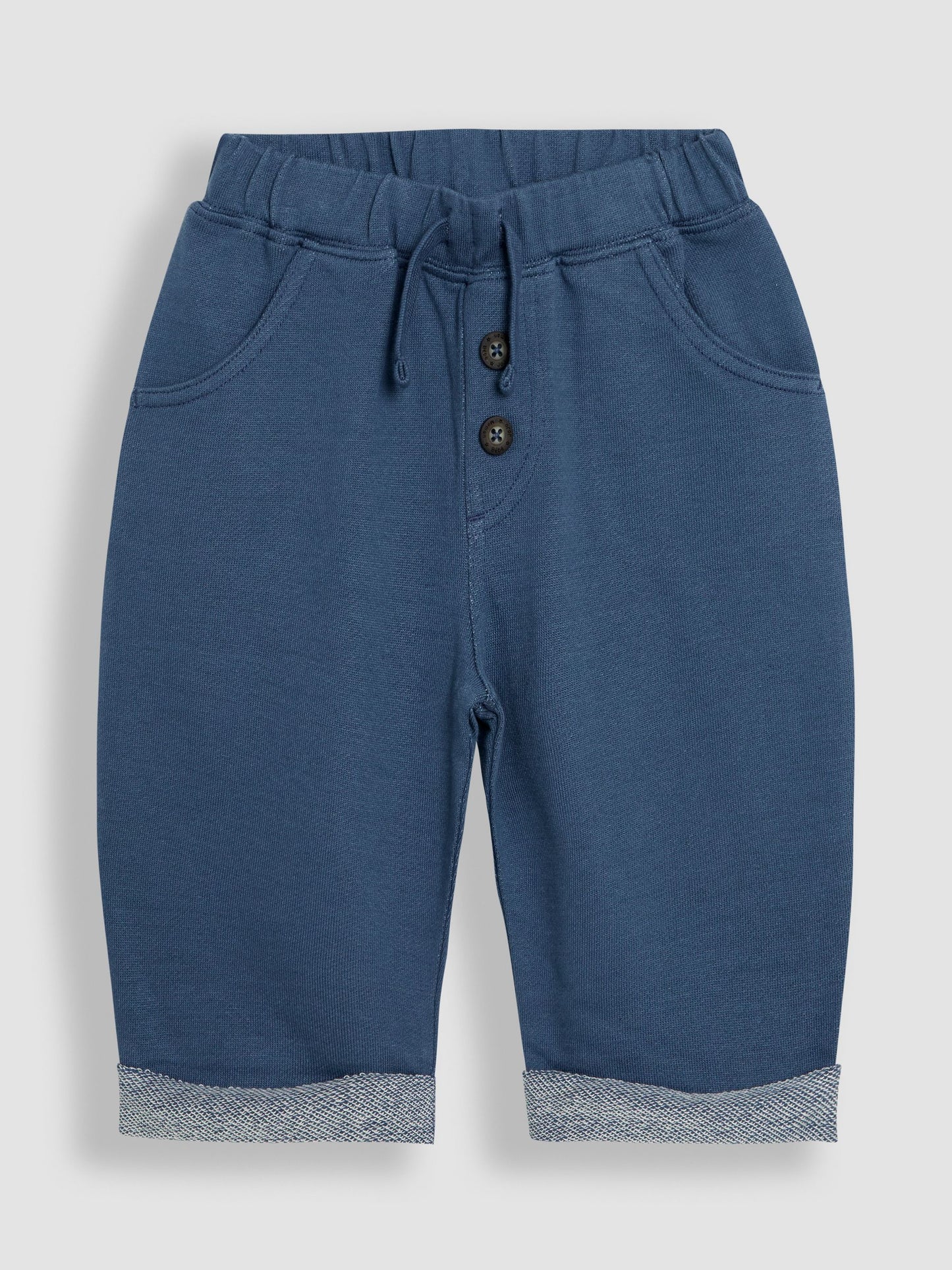 JoJo Maman Bébé Blue Relaxed Roll Up Trousers image 1