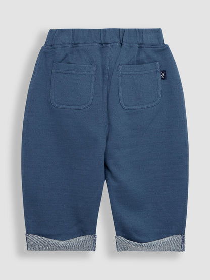 JoJo Maman Bébé Blue Relaxed Roll Up Trousers image 2