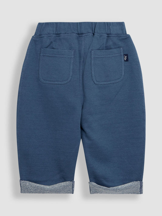 JoJo Maman Bébé Blue Relaxed Roll Up Trousers image 2