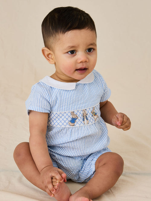 JoJo Maman Bébé Blue Peter Rabbit™ 3-Piece Flopsy Bunny Top, Short & Headband Set image 1