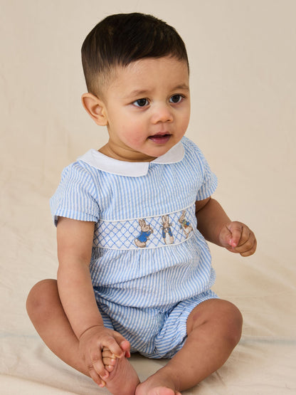 JoJo Maman Bébé Blue Peter Rabbit™ 3-Piece Flopsy Bunny Top, Short & Headband Set image 1