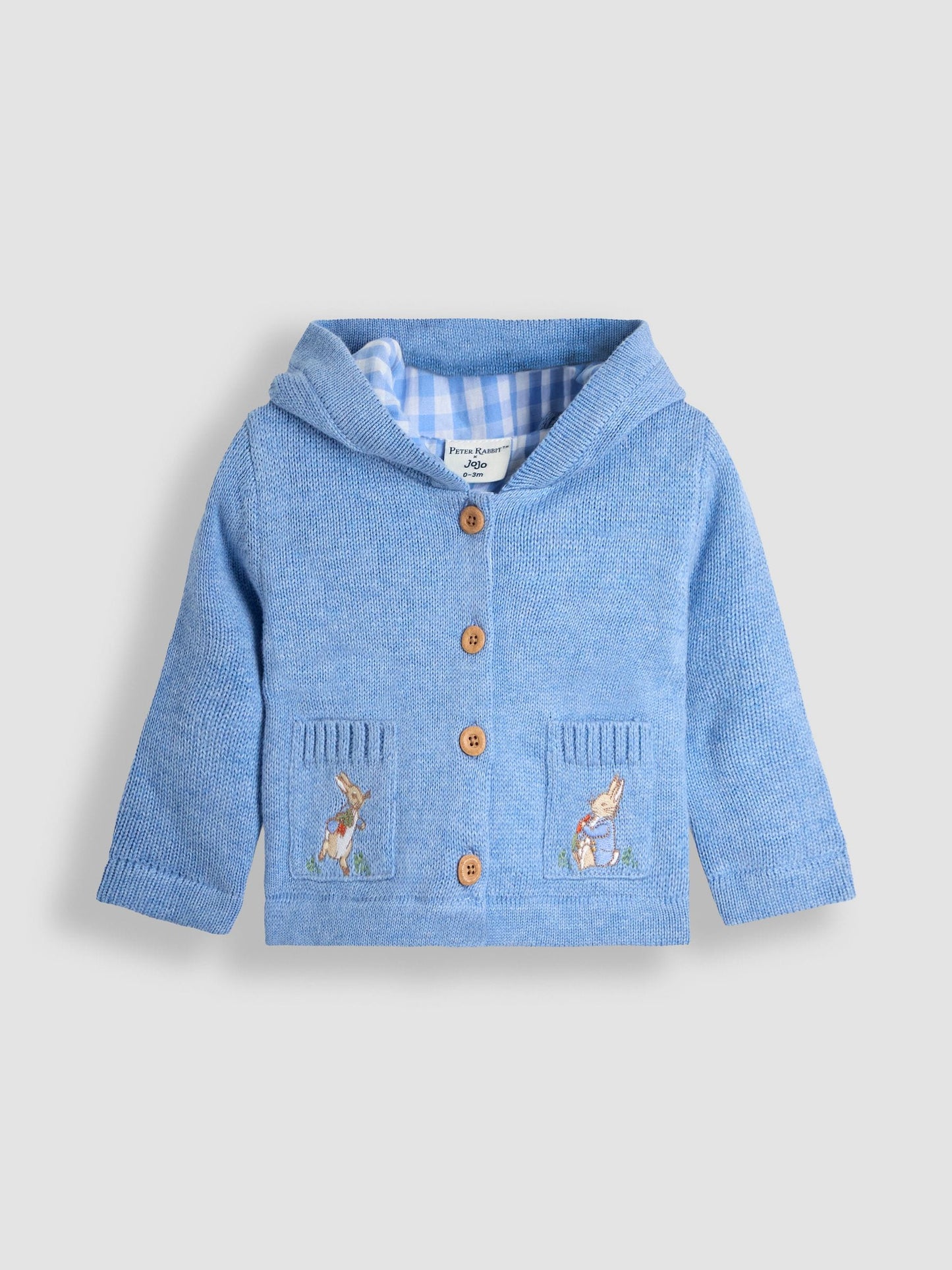 Dsiney Kidz - JoJo Maman Bébé Blue Peter Rabbit™ Embroidered Cardigan image 3