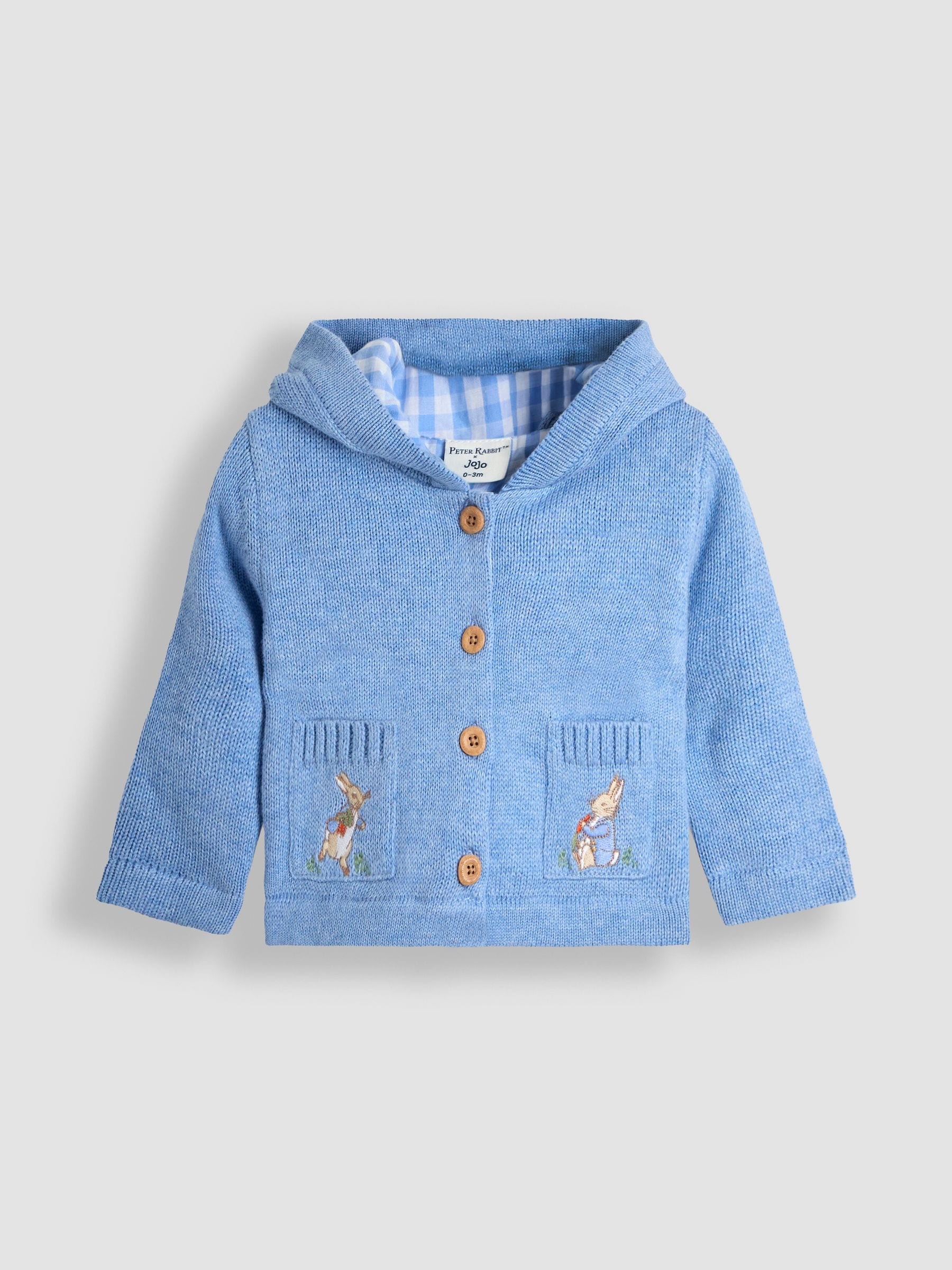 Dsiney Kidz - JoJo Maman Bébé Blue Peter Rabbit™ Embroidered Cardigan image 3