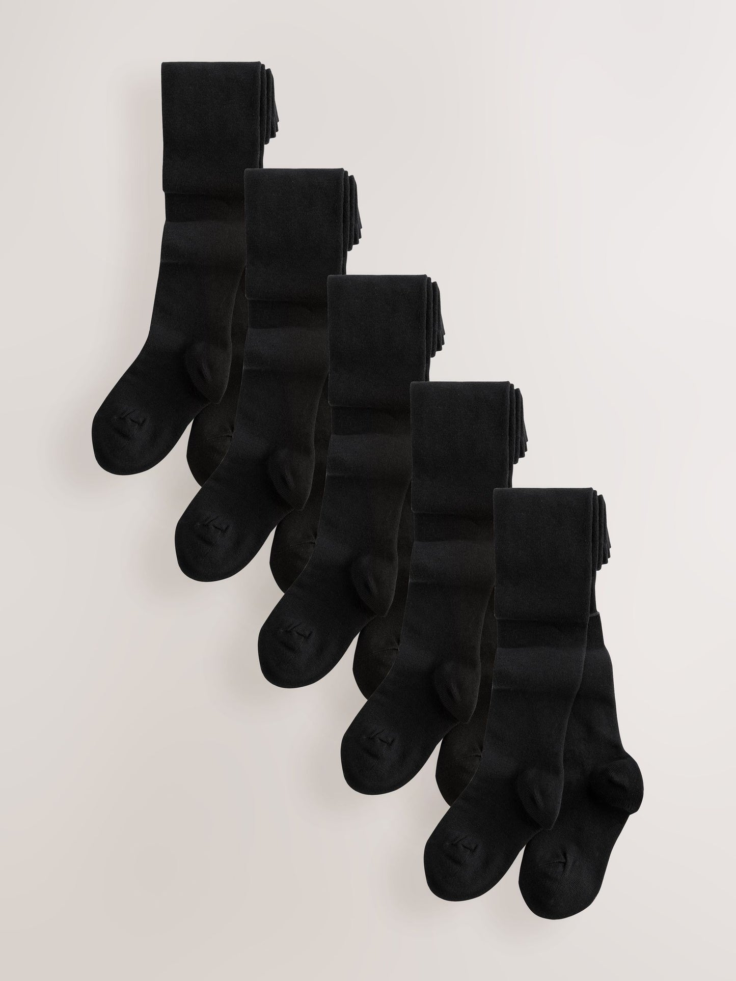 Navy Blue 5 Pack Cotton Rich School Tights image 1