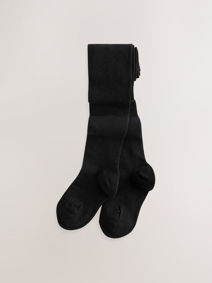 Navy Blue 5 Pack Cotton Rich School Tights image 3
