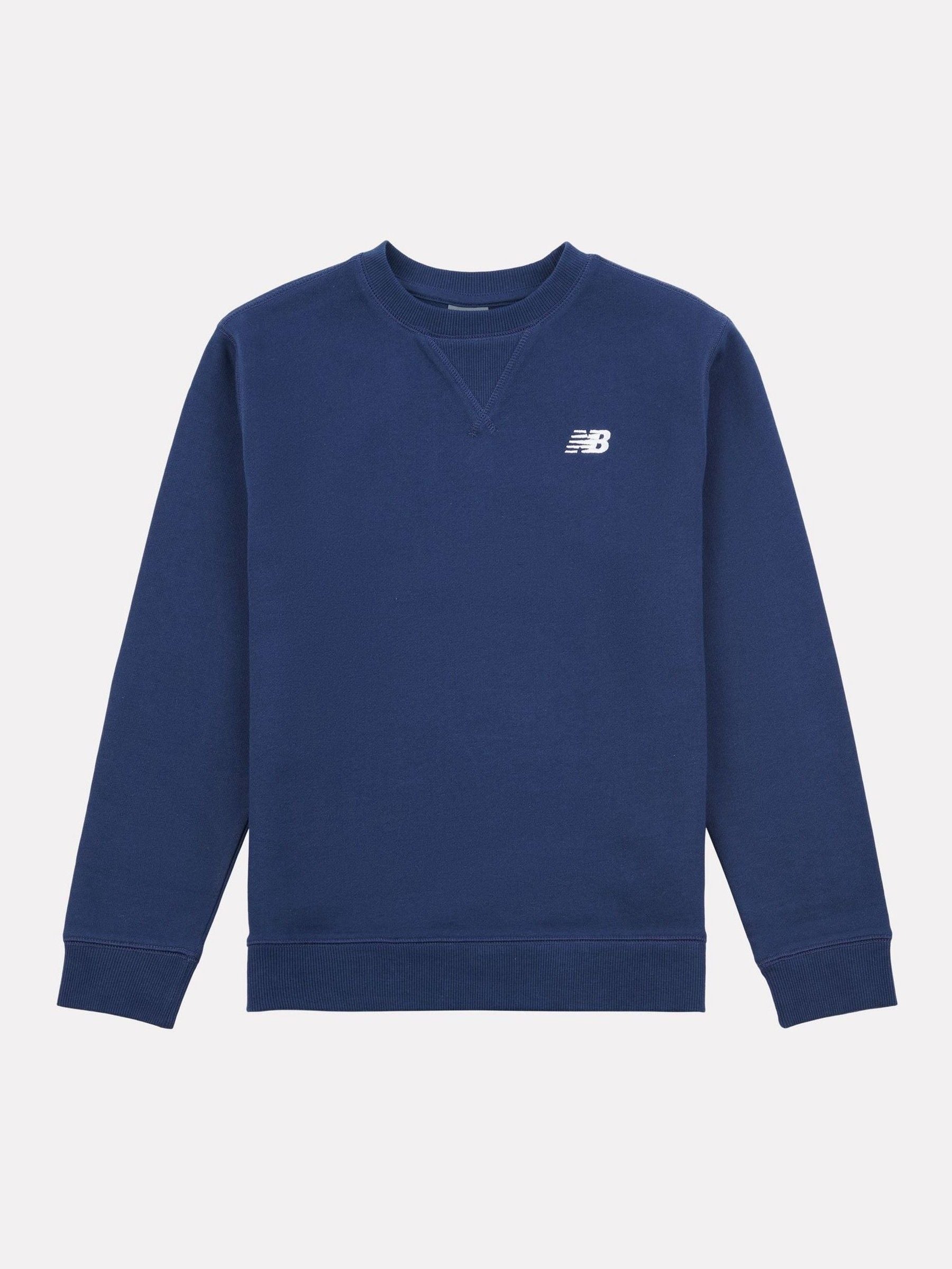 Dsiney Kidz - New Balance Navy Blue French Terry Small Logo Crew Neck Sweatshirt image 6