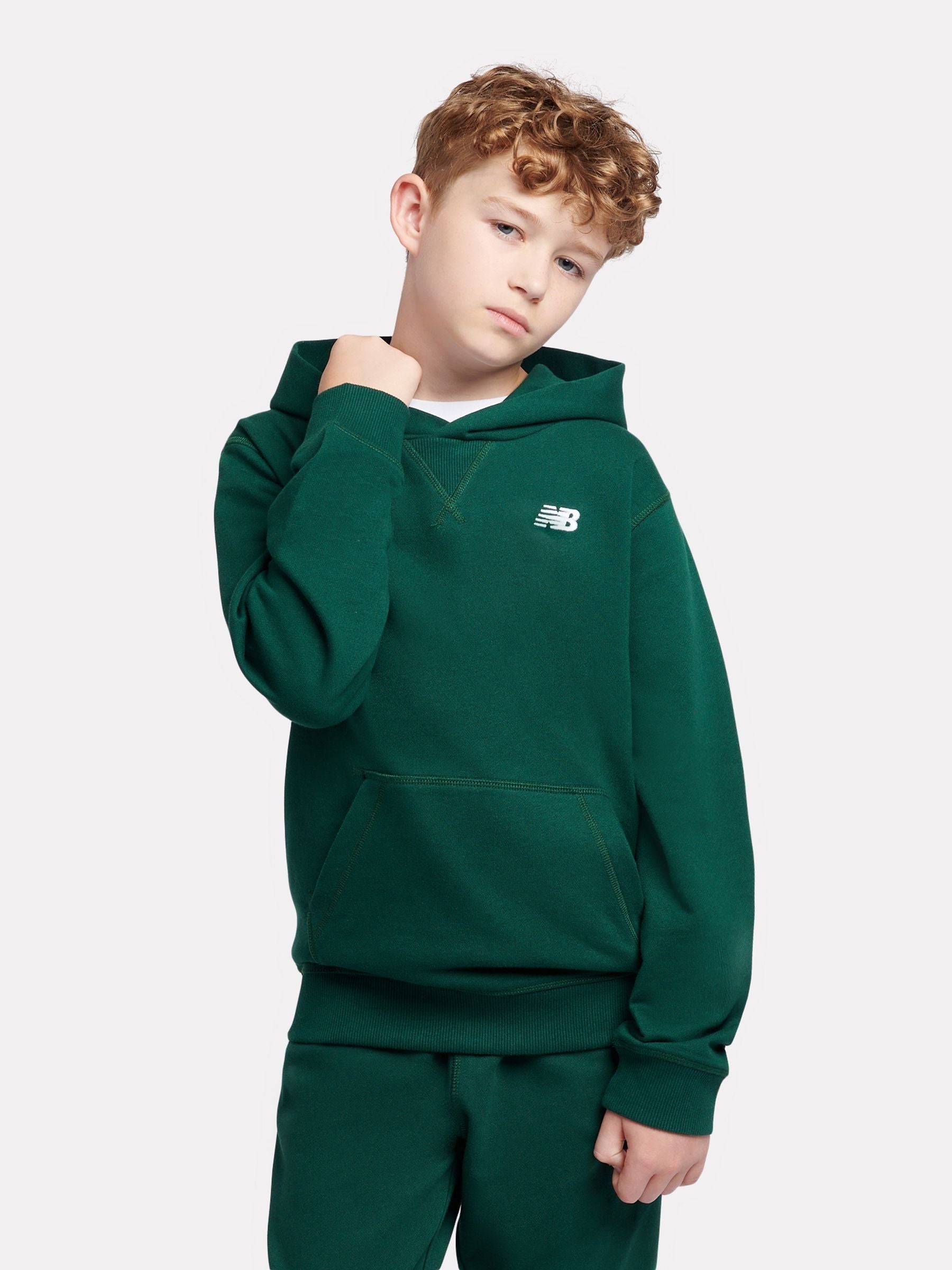 Dsiney Kidz - New Balance Light Green Small Kids French Terry 100% Cotton Logo Hoodie image 1