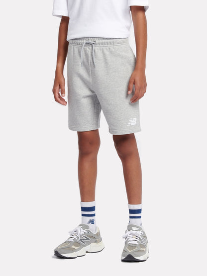 Dsiney Kidz - New Balance Grey French Terry Stacked Logo Cotton Shorts image 1