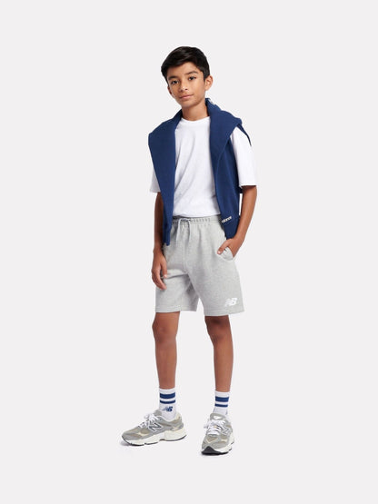 Dsiney Kidz - New Balance Grey French Terry Stacked Logo Cotton Shorts image 5
