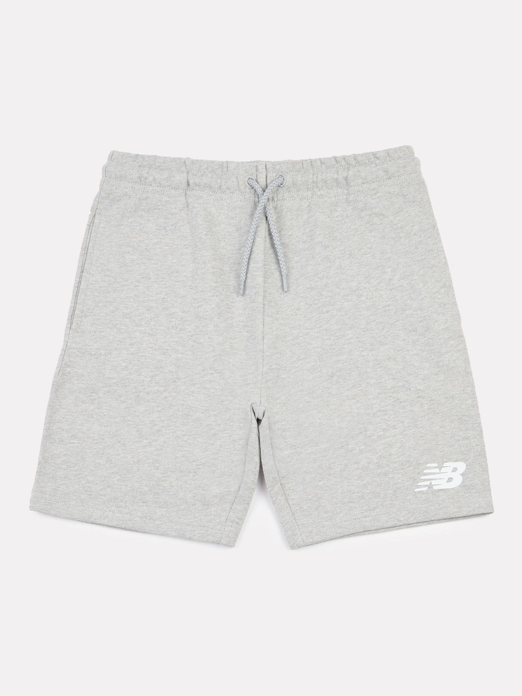 Dsiney Kidz - New Balance Grey French Terry Stacked Logo Cotton Shorts image 6
