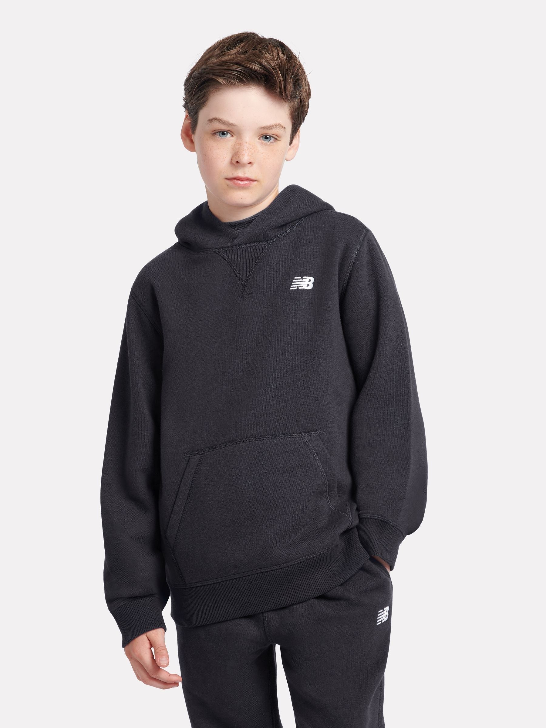 Dsiney Kidz - New Balance Black Small Brush Back Logo Hoodie image 1