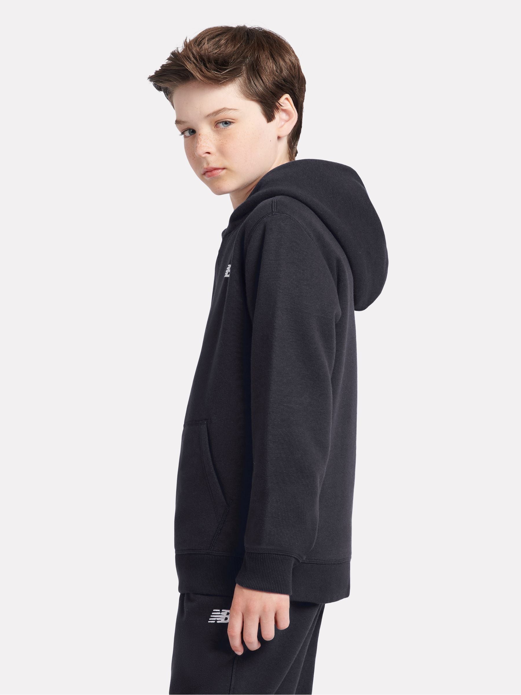 Dsiney Kidz - New Balance Black Small Brush Back Logo Hoodie image 2