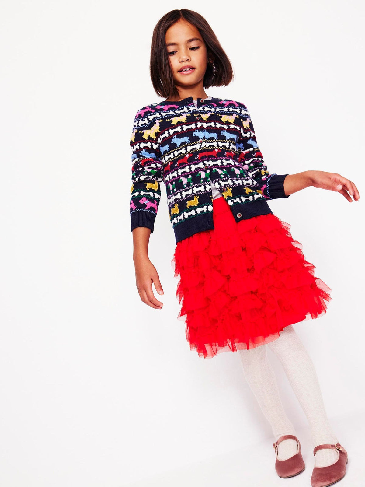 Boden Blue Edie Fairisle Pattern Cardigan - image 2