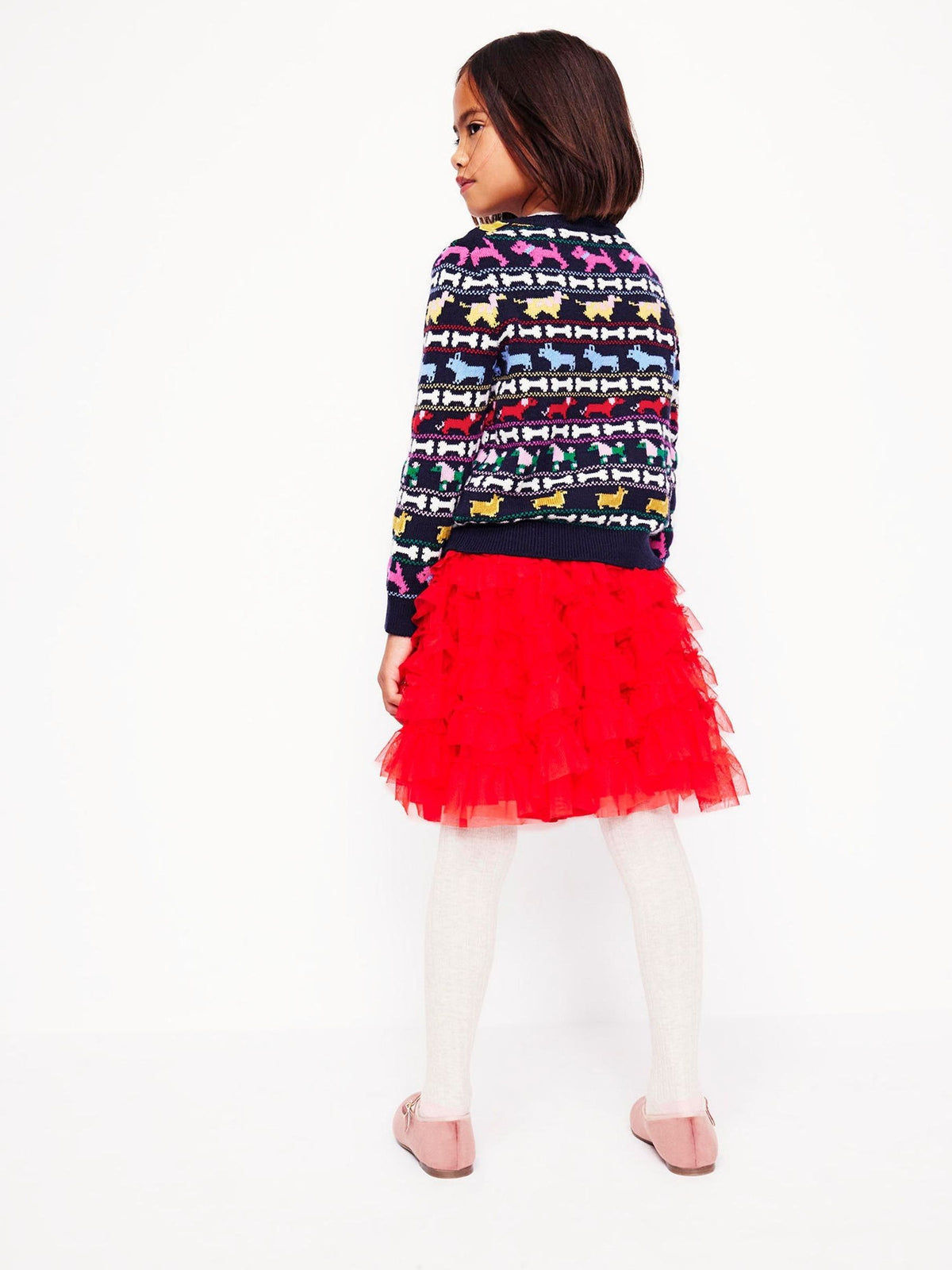 Boden Blue Edie Fairisle Pattern Cardigan - image 3