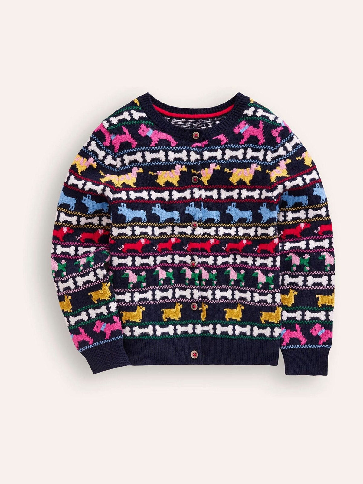 Boden Blue Edie Fairisle Pattern Cardigan - image 4