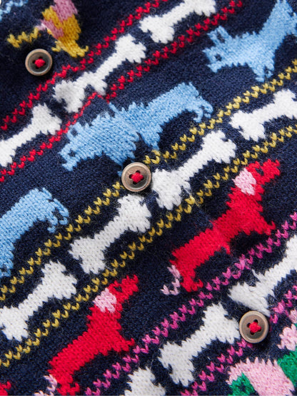 Boden Blue Edie Fairisle Pattern Cardigan - image 6