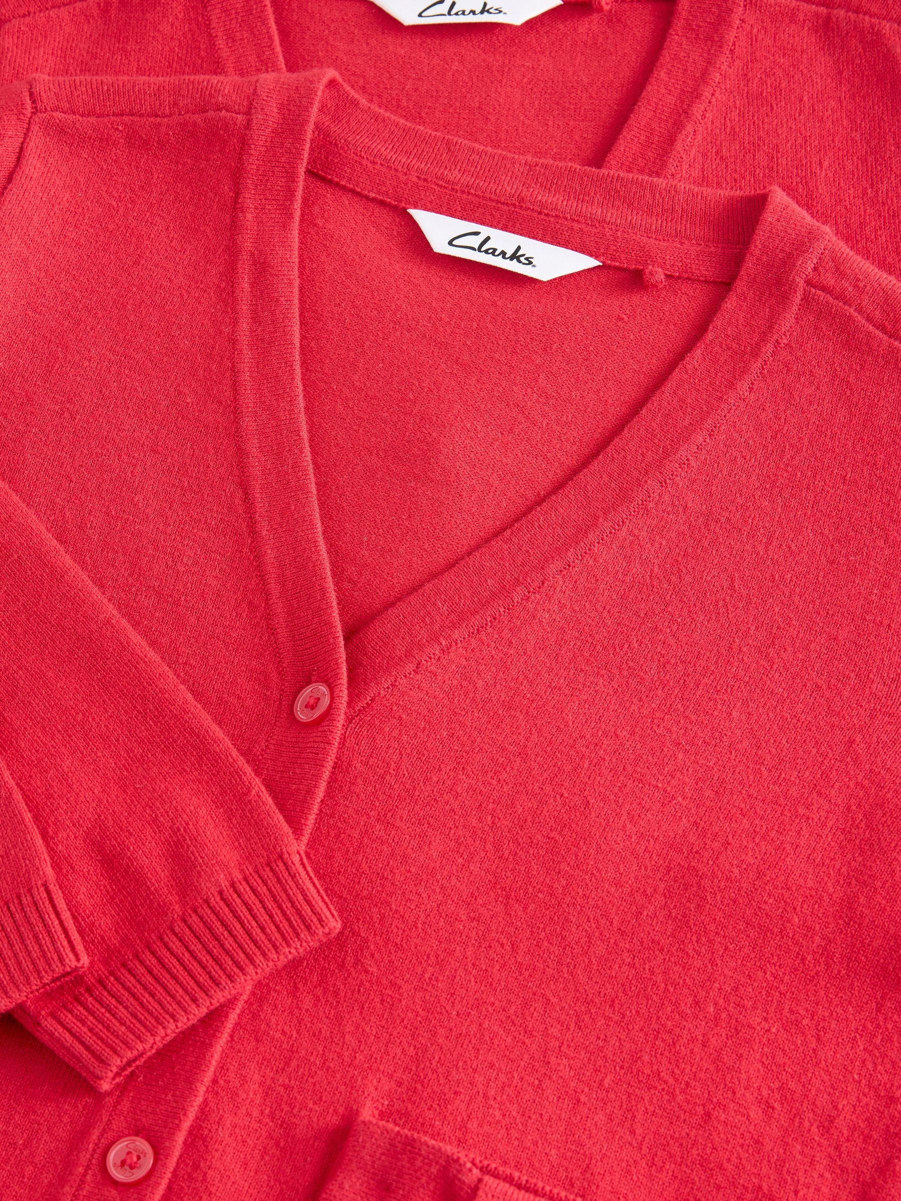 Dsiney Kidz - Clarks Red Bow Knitted School Cardigans 2 Pack image 5