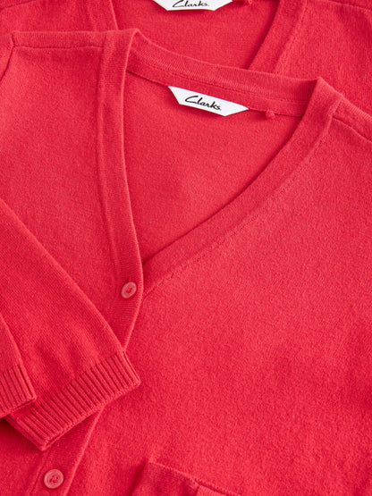 Dsiney Kidz - Clarks Red Bow Knitted School Cardigans 2 Pack image 5
