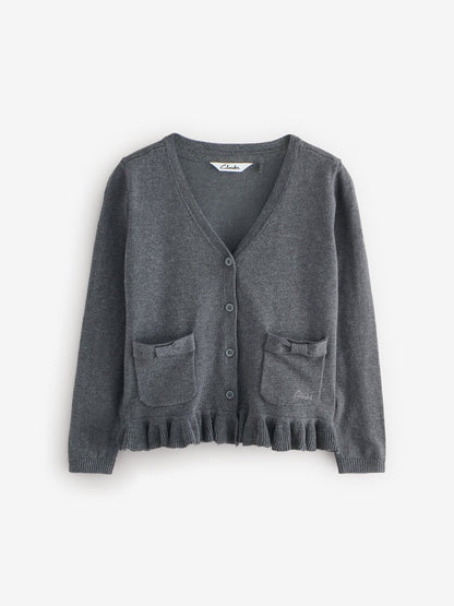 Dsiney Kidz - Clarks Grey Bow Knitted School Cardigans 2 Pack image 2
