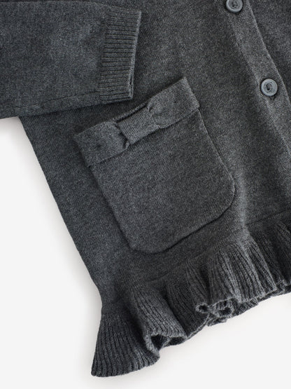 Dsiney Kidz - Clarks Grey Bow Knitted School Cardigans 2 Pack image 6