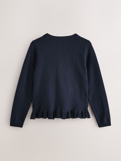 Dsiney Kidz - Clarks Navy Bow Knitted School Cardigans 2 Pack image 3