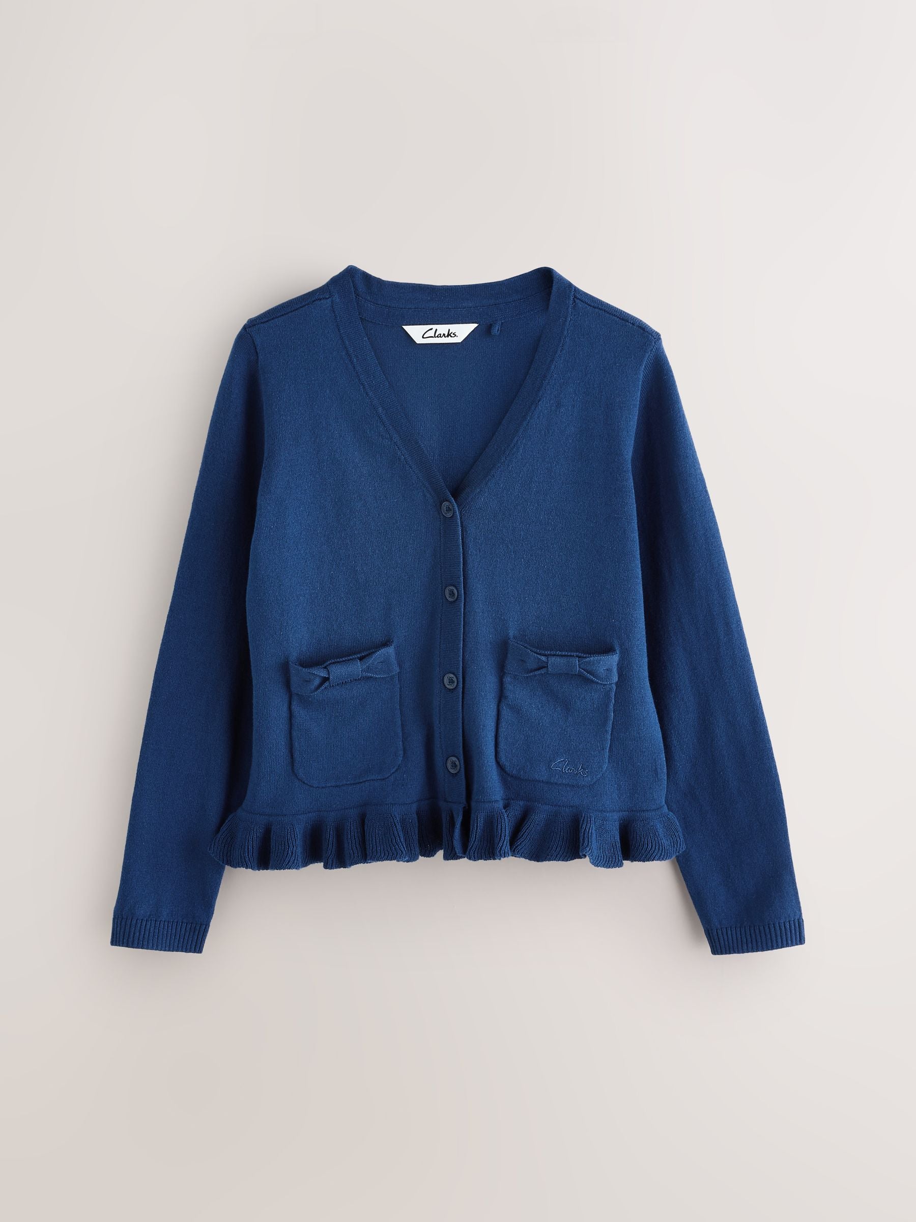 Dsiney Kidz - Clarks Blue Bow Knitted School Cardigans 2 Pack image 2