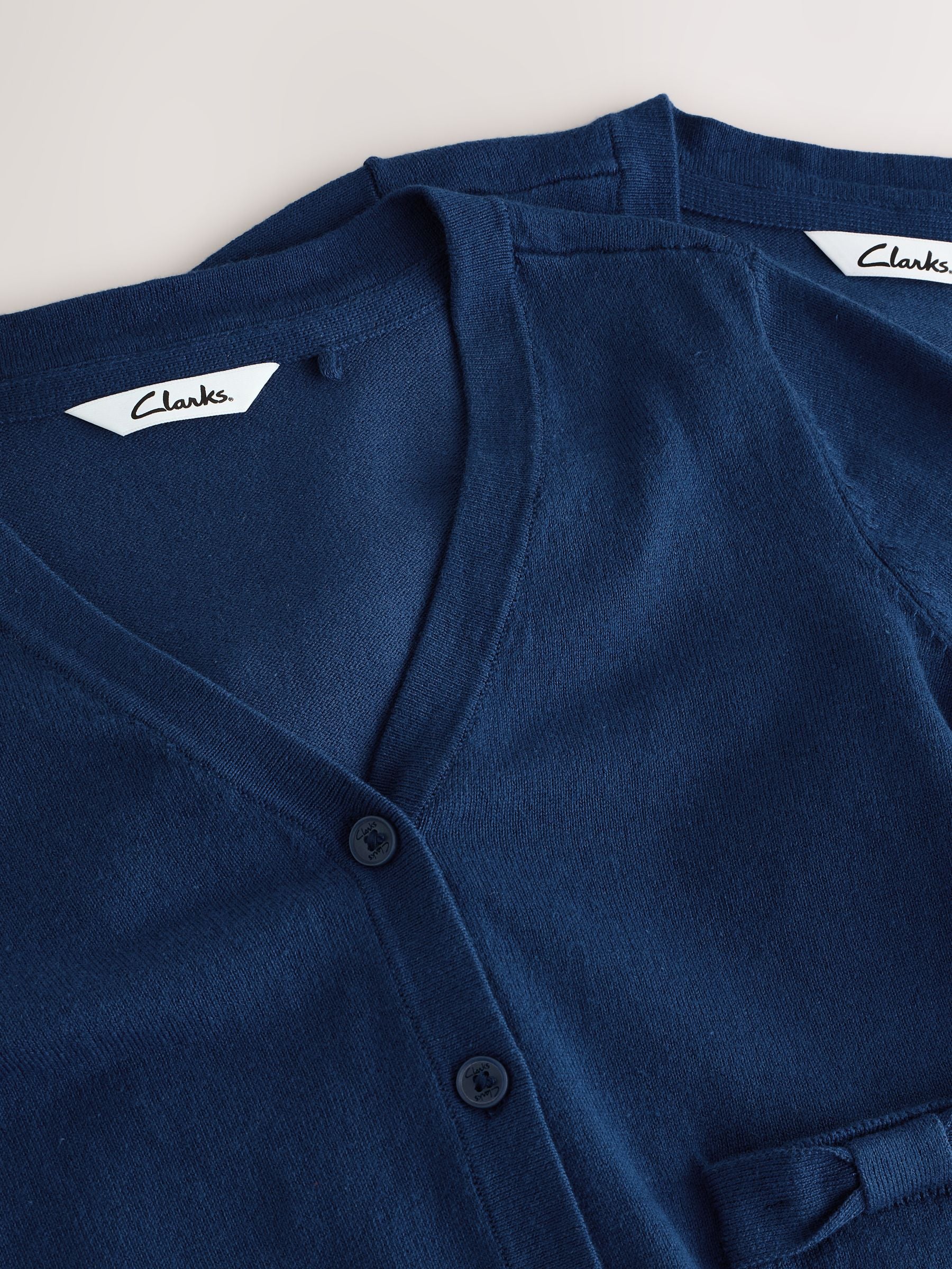 Dsiney Kidz - Clarks Blue Bow Knitted School Cardigans 2 Pack image 4